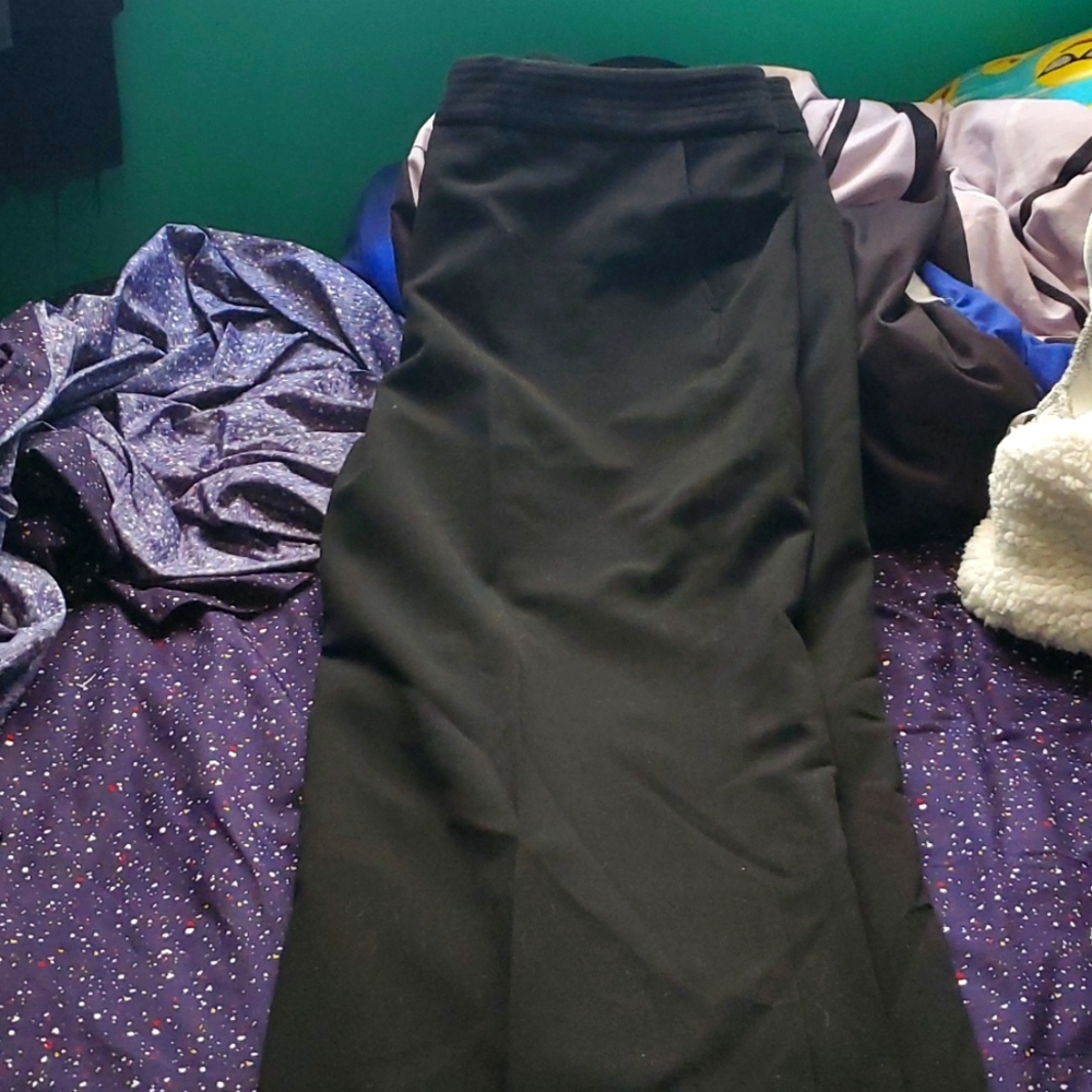High Waisted Black Dress Pants with 2 pockets